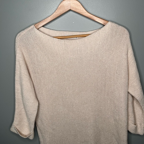 RESERVED Light Pink Shimmer Knit Boatneck - Picture 4 of 10